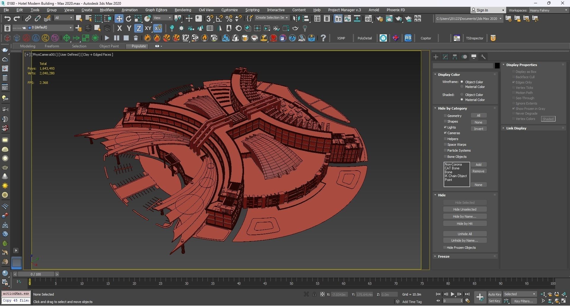 0180 - Hotel Modern Building 3D model_25