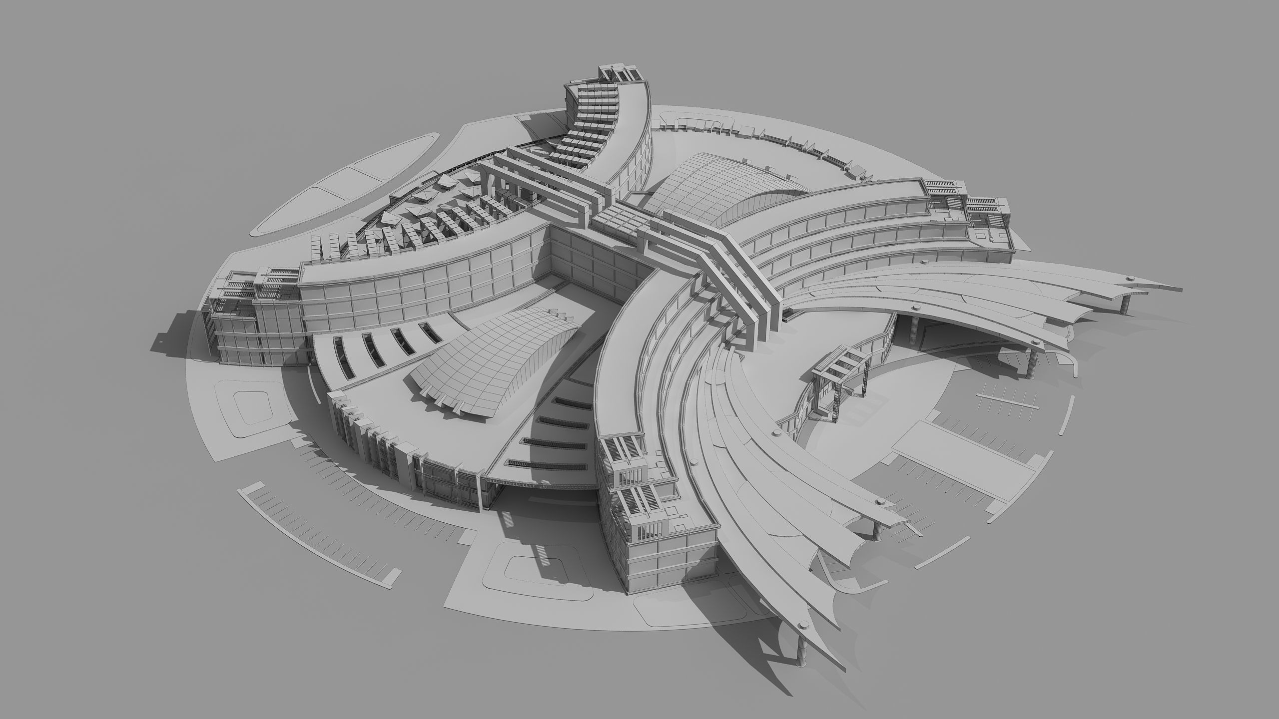 0180 - Hotel Modern Building 3D model_12