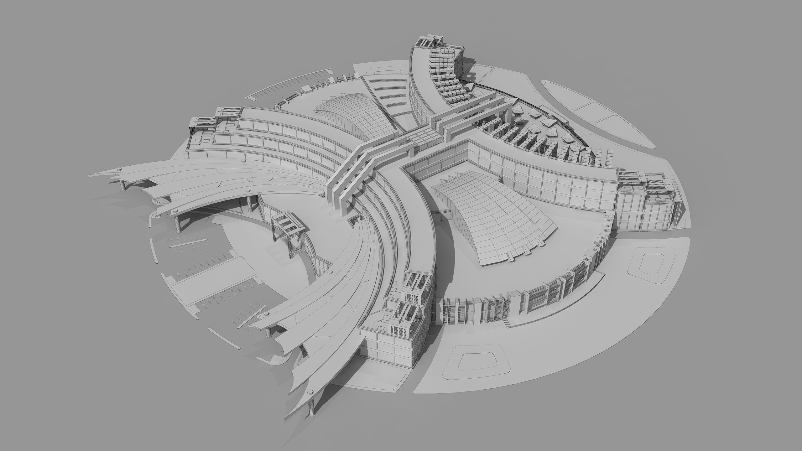 0180 - Hotel Modern Building 3D model_11