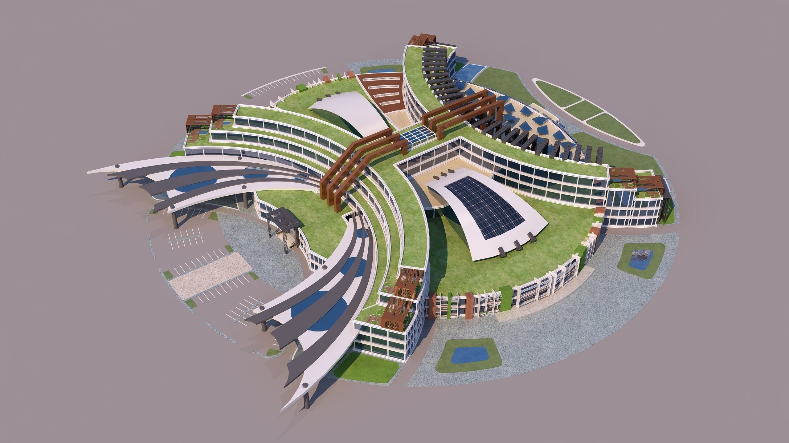 0180 - Hotel Modern Building 3D model_1