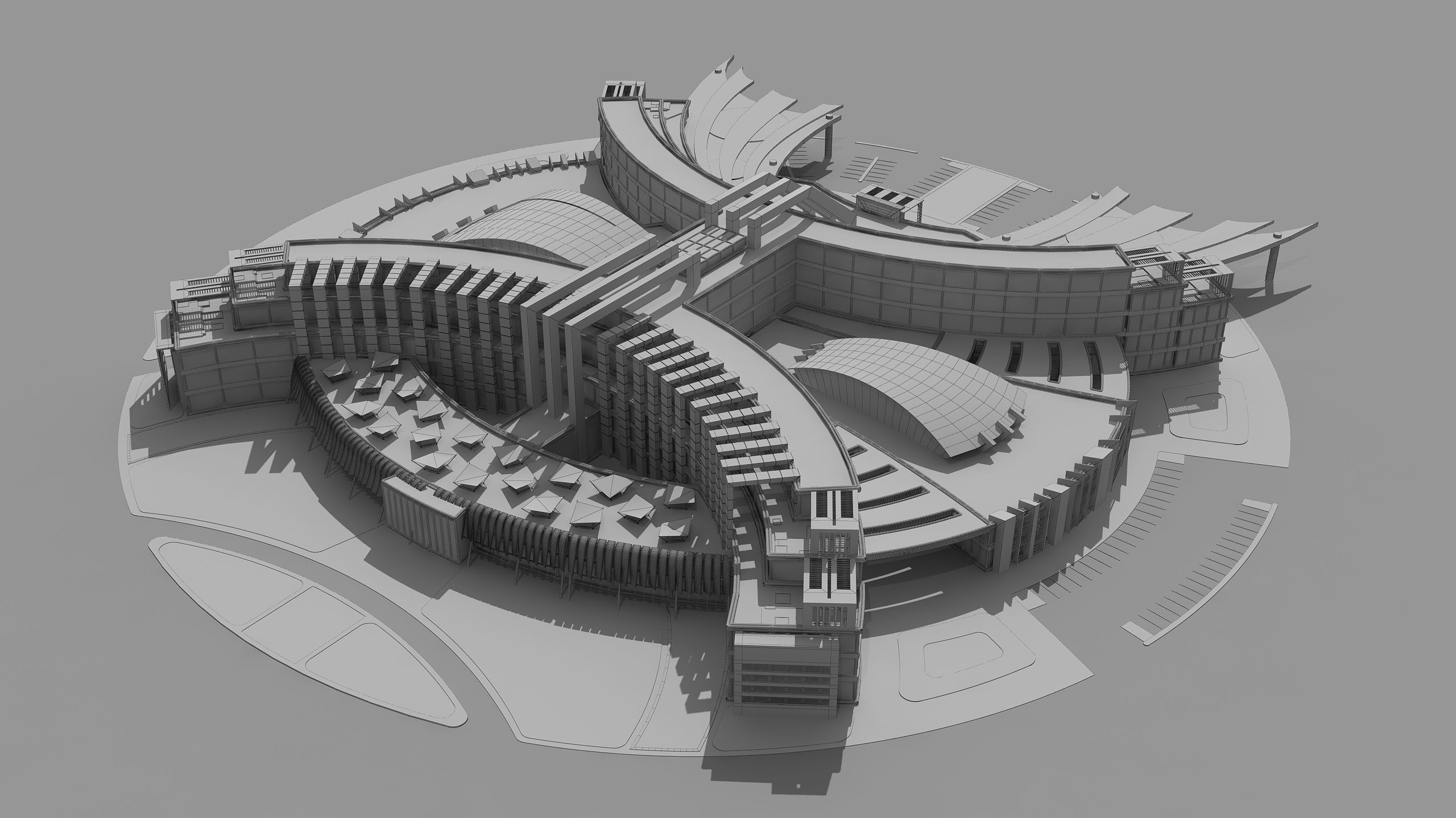 0180 - Hotel Modern Building 3D model_13