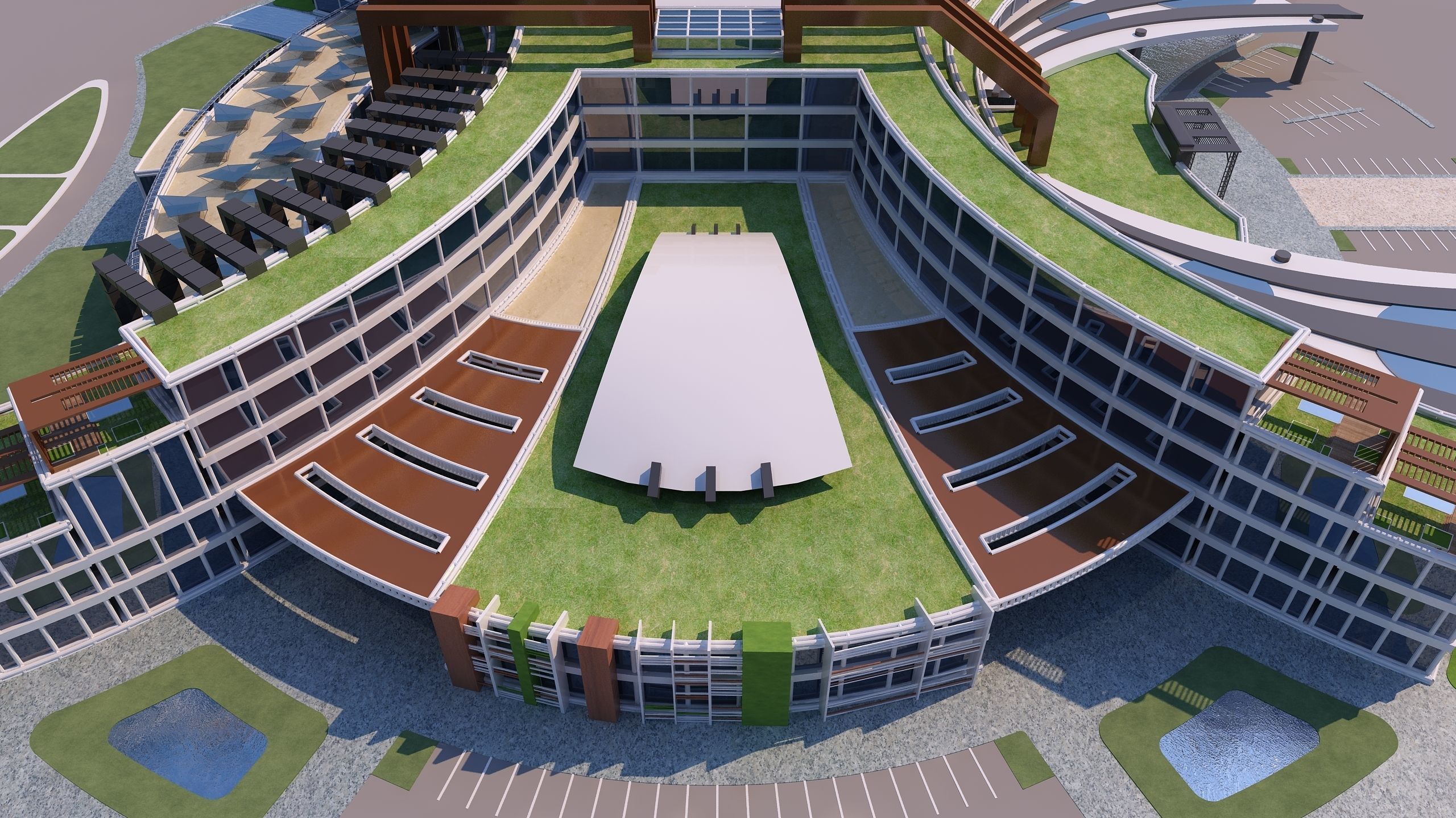 0180 - Hotel Modern Building 3D model_8