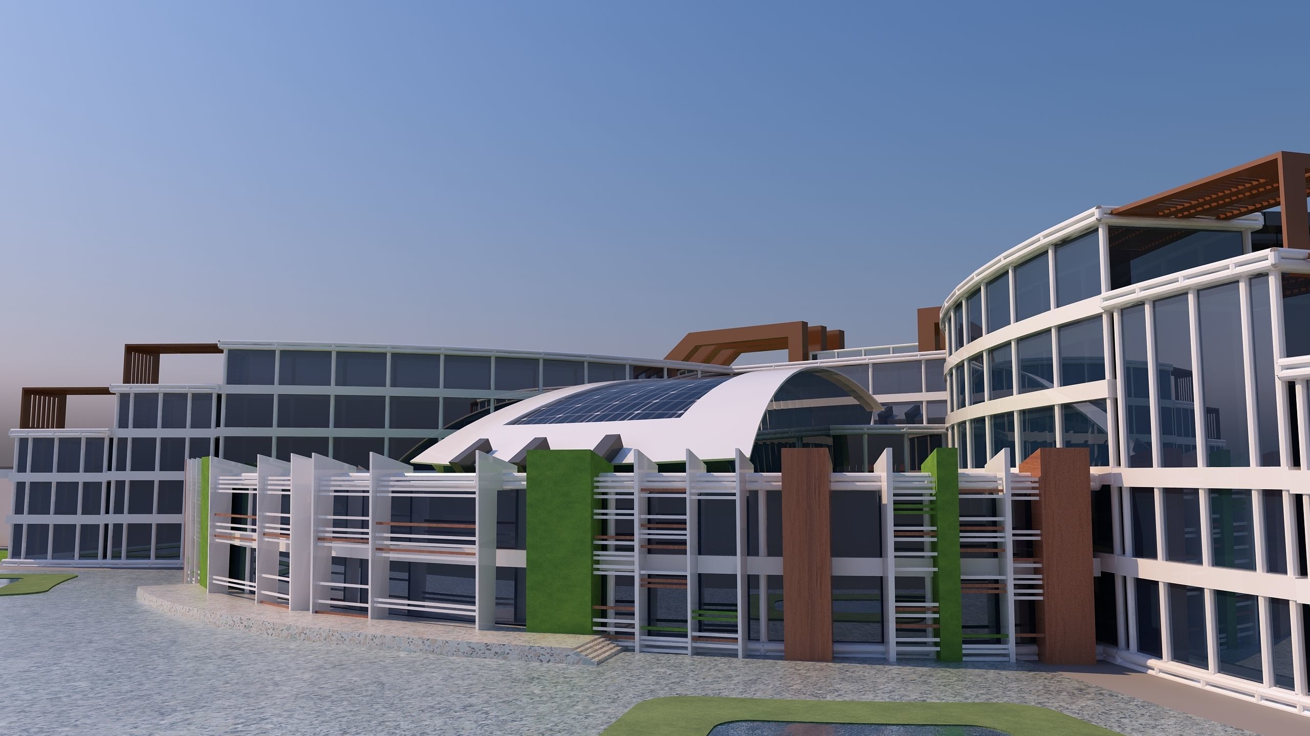 0180 - Hotel Modern Building 3D model_6
