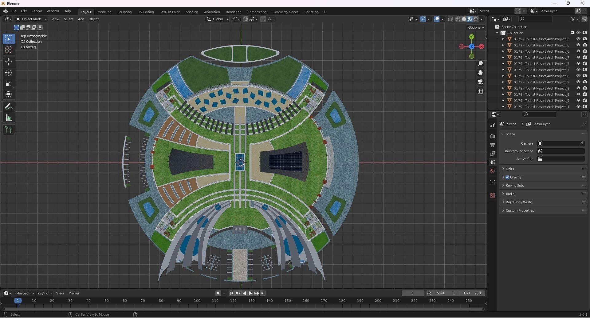 0180 - Hotel Modern Building 3D model_27