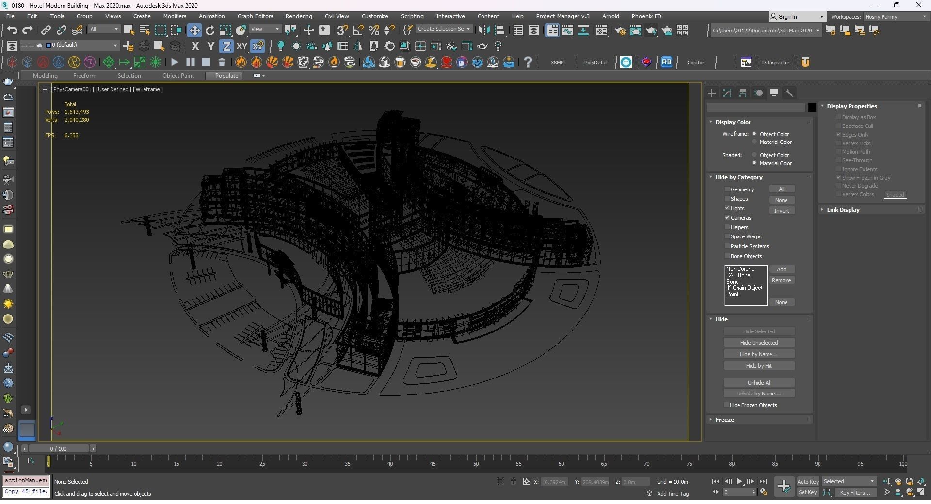 0180 - Hotel Modern Building 3D model_23