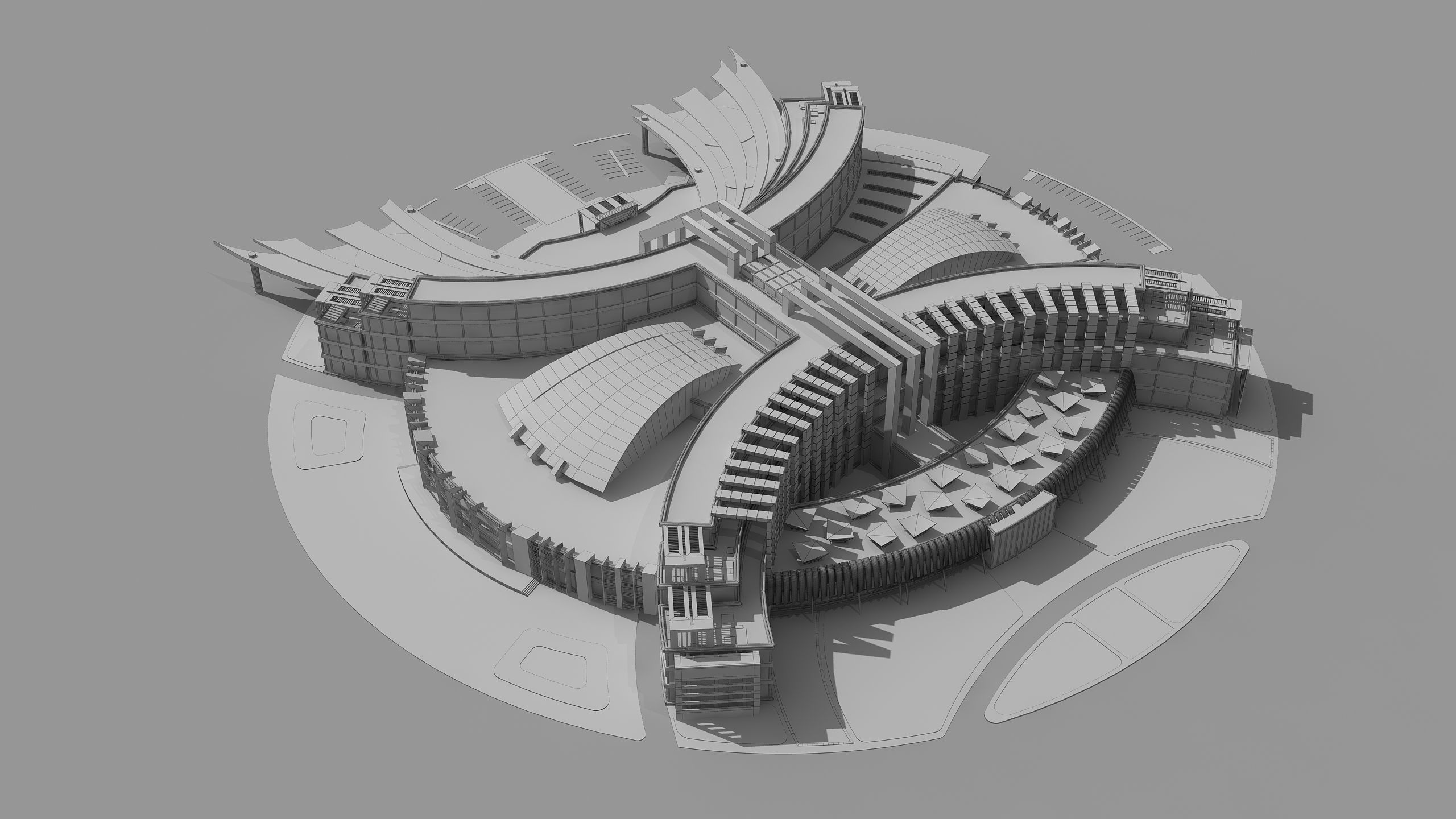 0180 - Hotel Modern Building 3D model_14