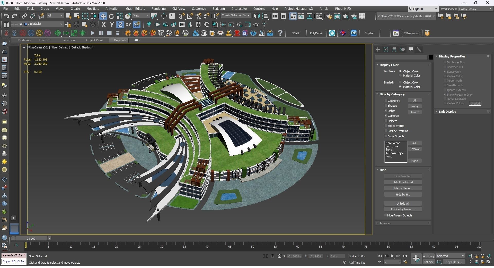 0180 - Hotel Modern Building 3D model_22