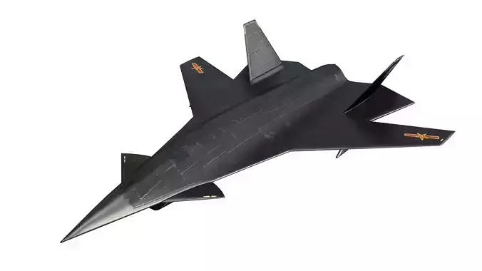 Dark-Sword Chinas Concept Drone Fighter Low-poly 3D model