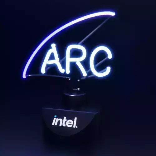 Intel Arc Neon Merchandise Prop 3D model