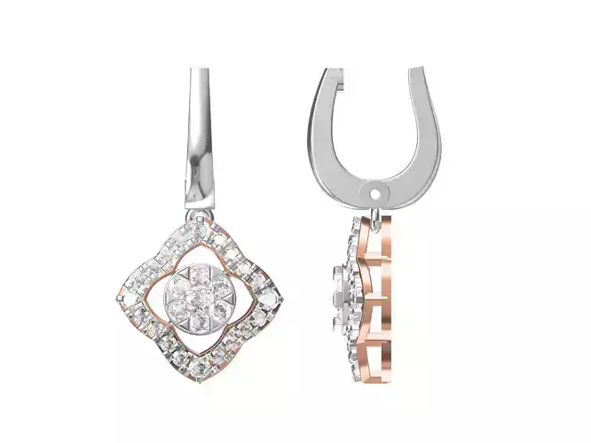 Women Earring STL OBJ FBX JCD Details