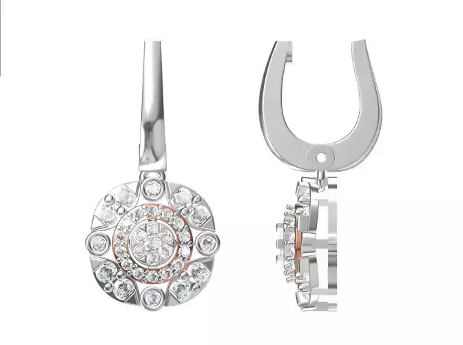 Women Earring STL OBJ FBX JCD Details