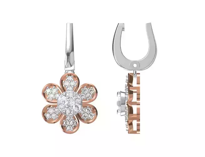 Women Stud Earring STL OBJ FBX JCD Details 3D print model
