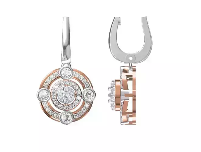 Women Stud Earring STL OBJ FBX JCD Details