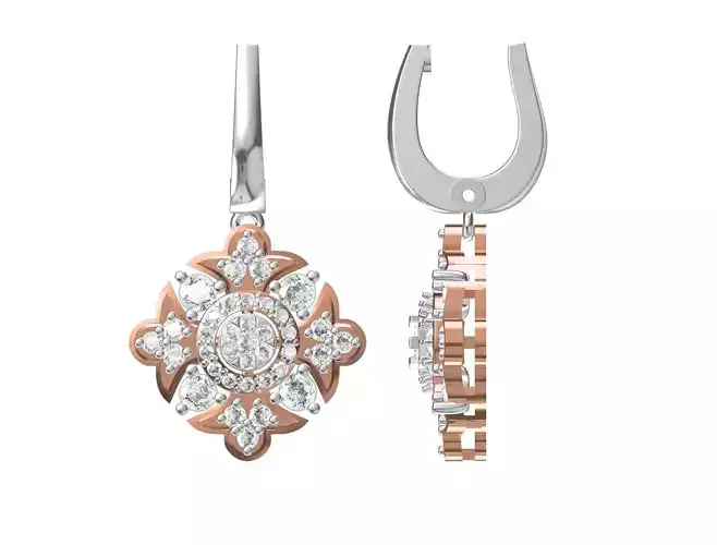 Women Stud Earring STL OBJ FBX JCD Details