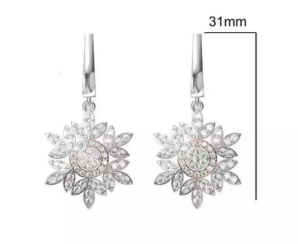 Women Earring STL OBJ FBX JCD Details