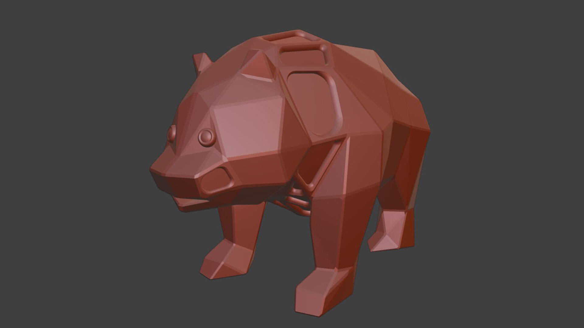 Polygon Panda 3D print model_8