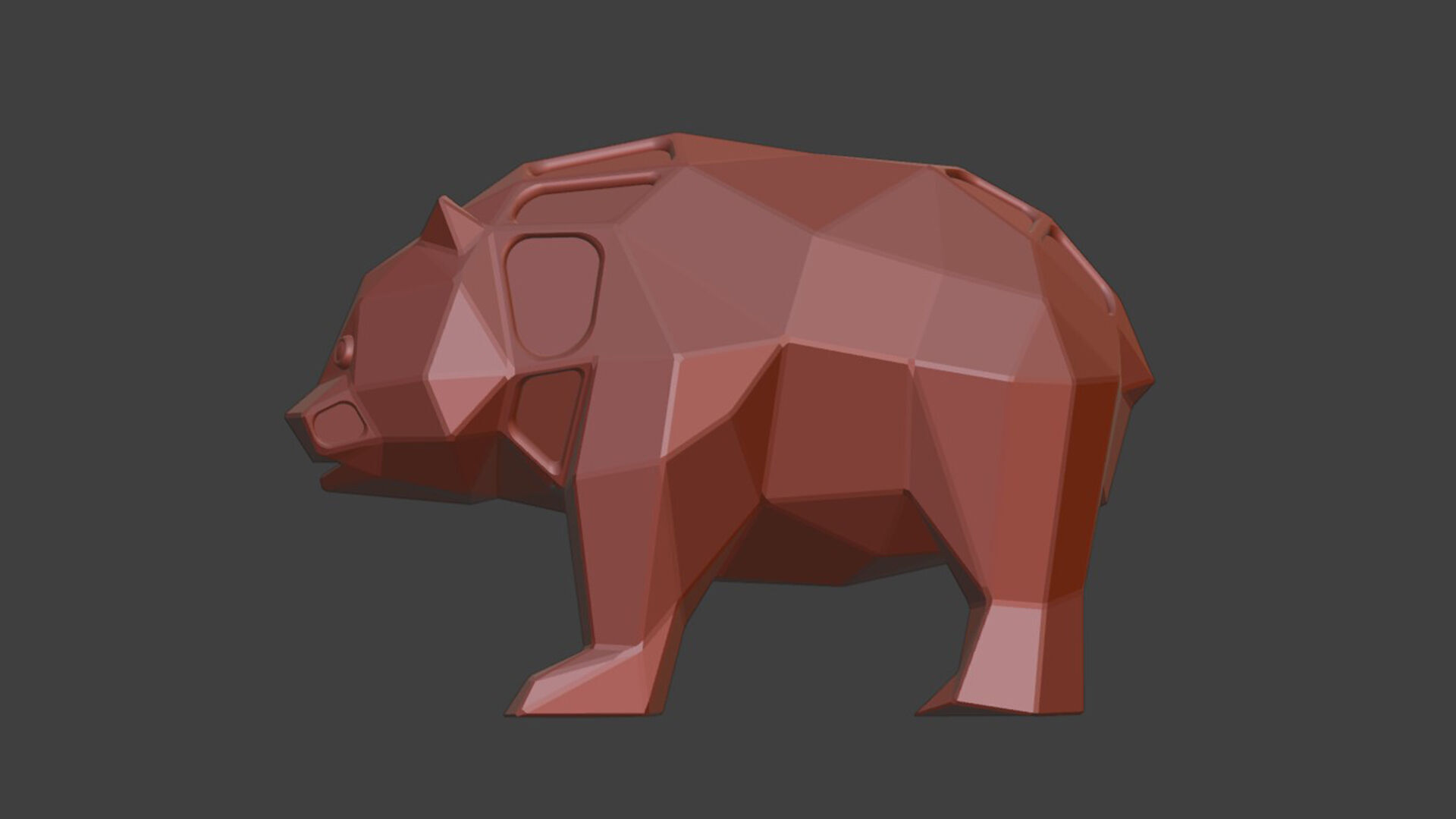 Polygon Panda 3D print model_7