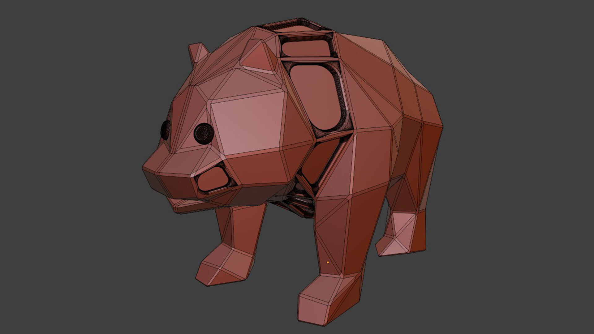 Polygon Panda 3D print model_9