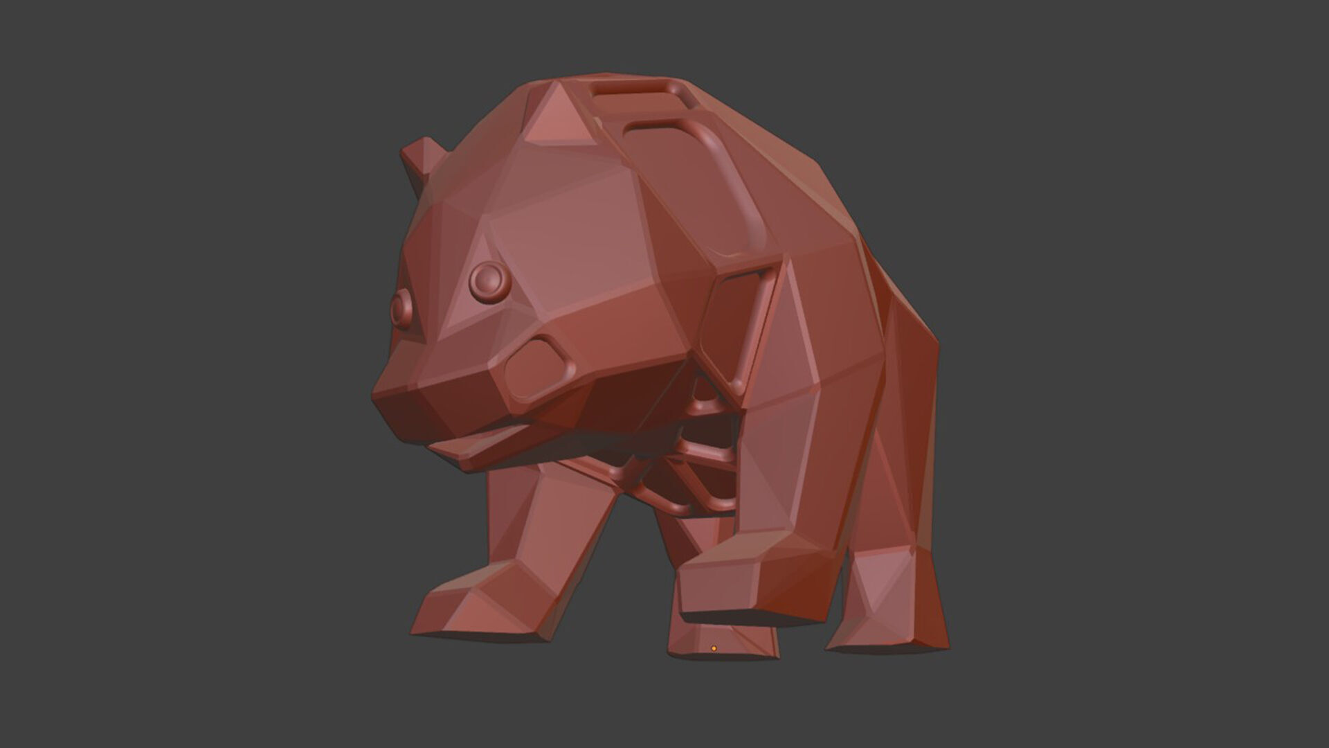 Polygon Panda 3D print model_9