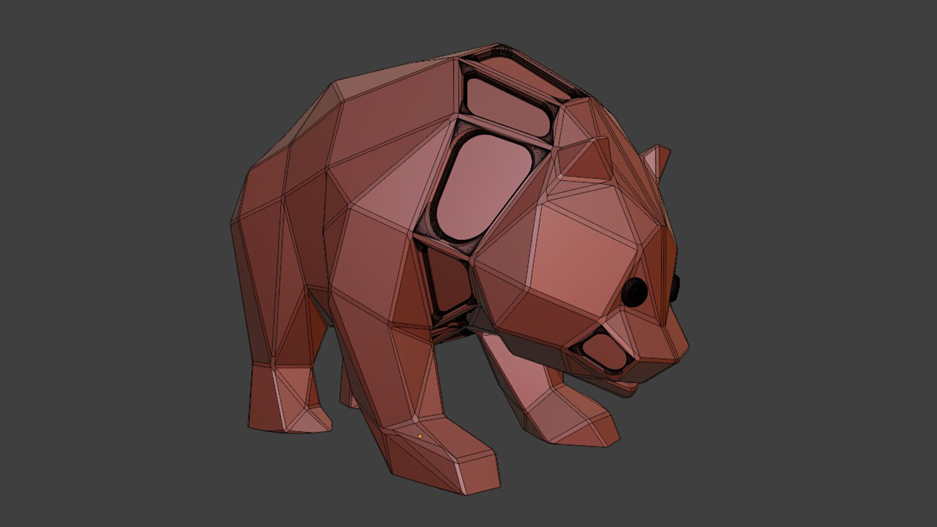 Polygon Panda 3D print model_8
