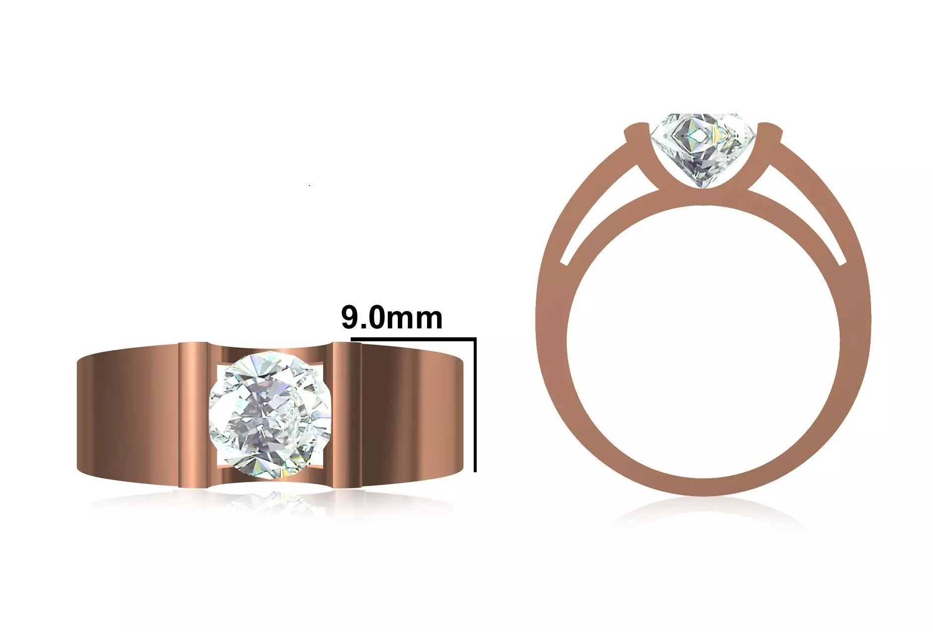 Mens Ring STL OBJ FBX JCD Details 3D print model_0