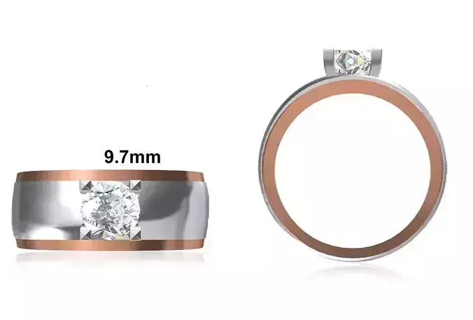 Mens Ring STL OBJ FBX JCD Details