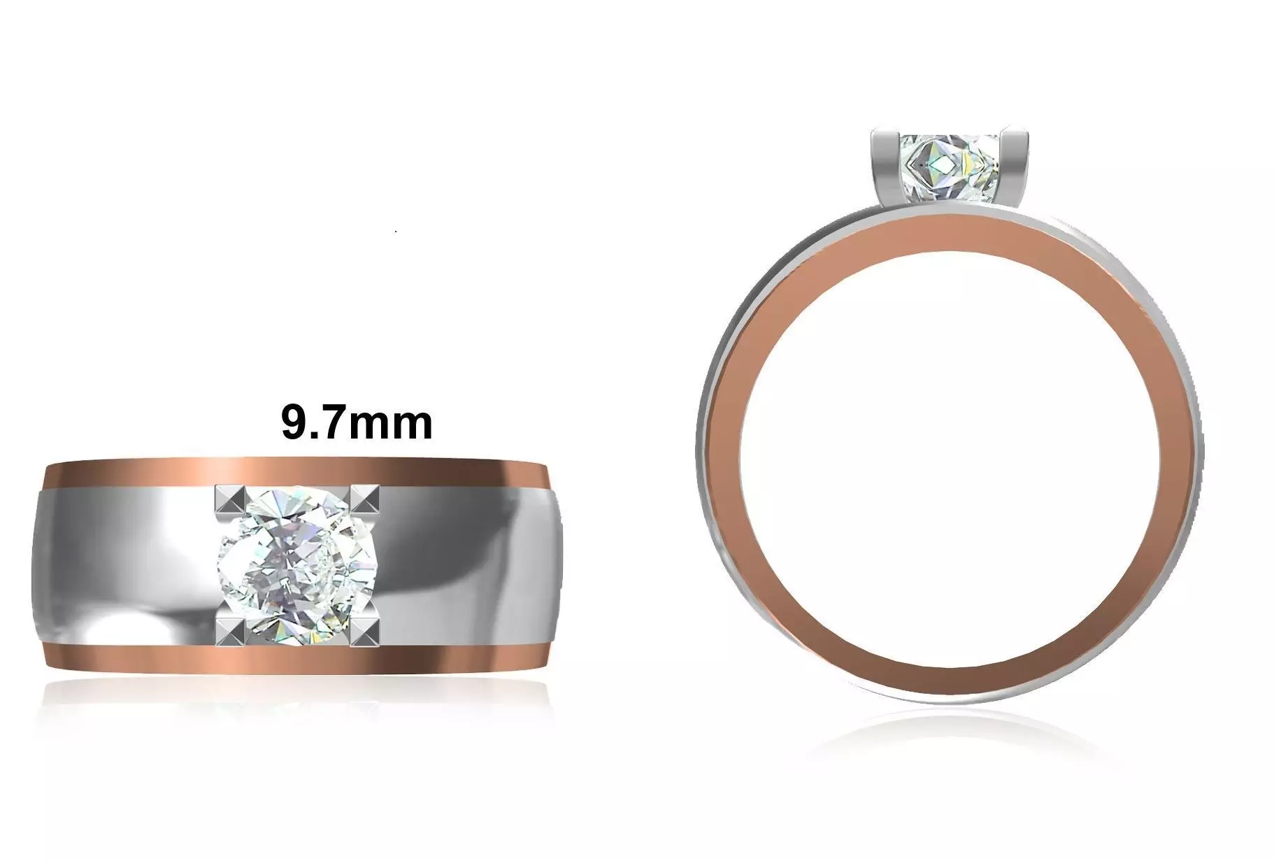 Mens Ring STL OBJ FBX JCD Details 3D print model_0