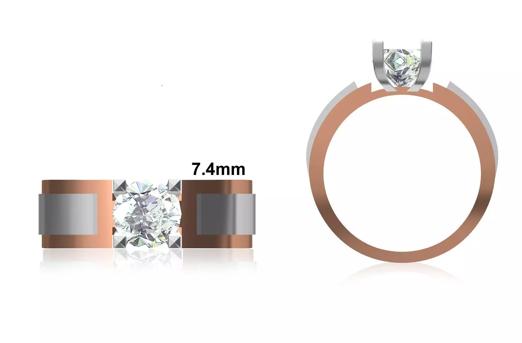 Mens Ring STL OBJ FBX JCD Details 3D print model_0