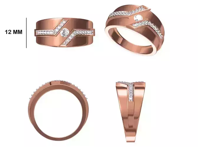 Mens Ring STL OBJ FBX JCD Details