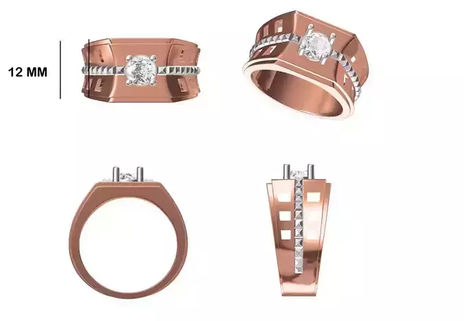 Mens Ring STL OBJ FBX JCD Details