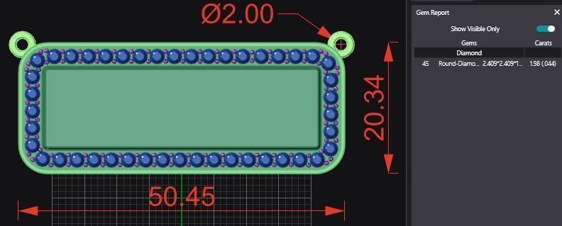 Engravable NamePlate - Border - v2 3D print model_4