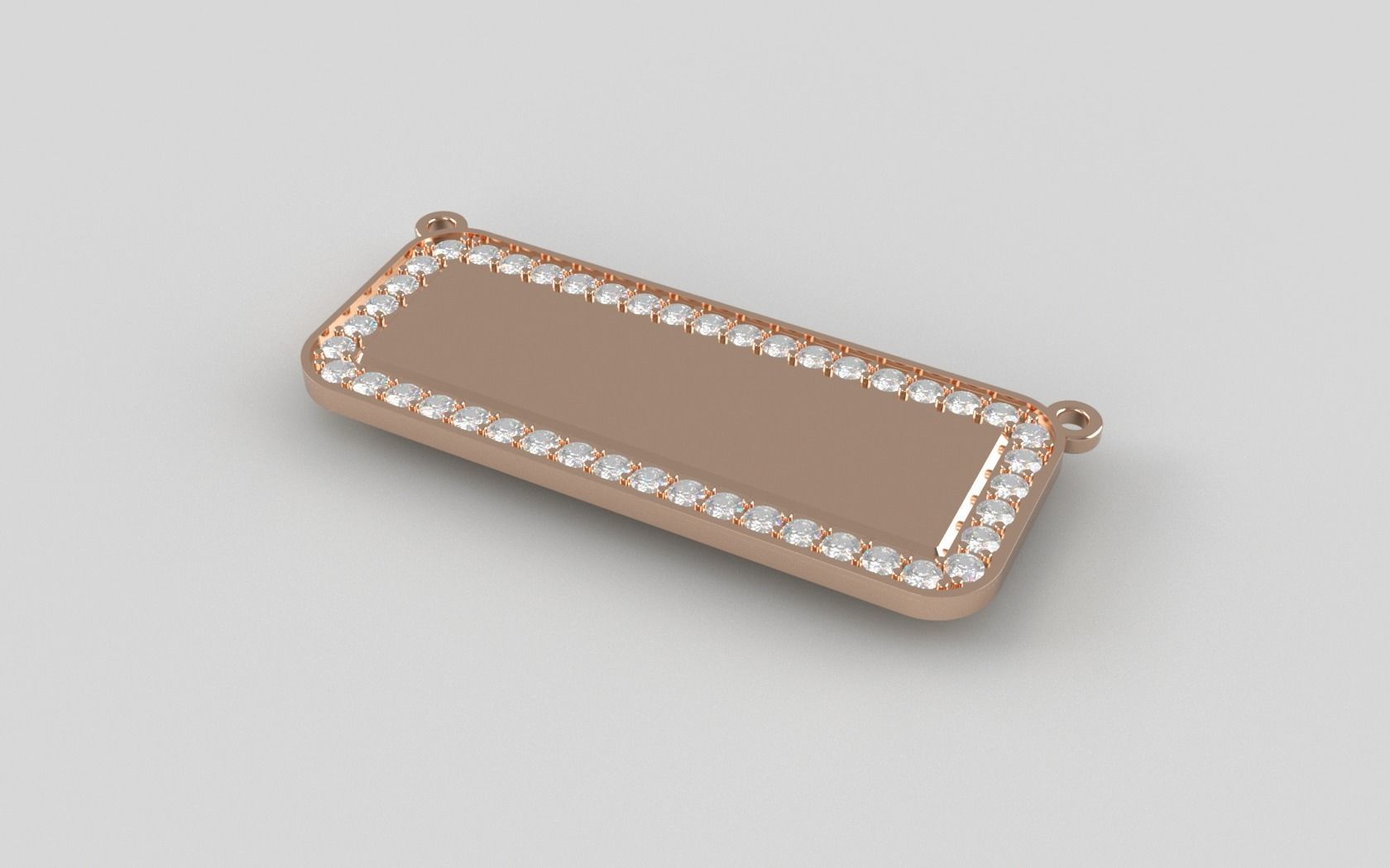 Engravable NamePlate - Border - v2 3D print model_1