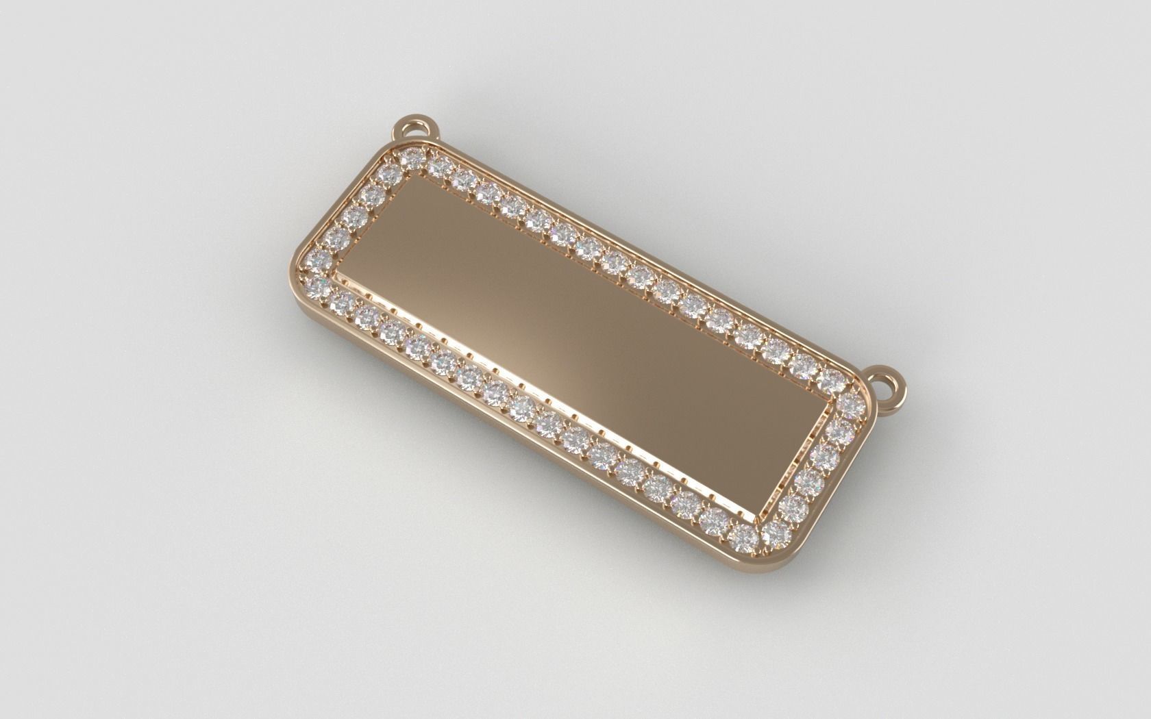 Engravable NamePlate - Border - v1 3D print model_1