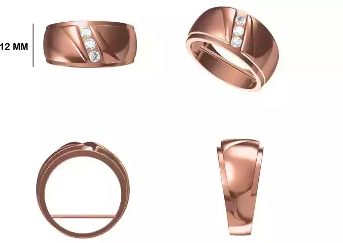 Mens Ring STL OBJ FBX JCD Details