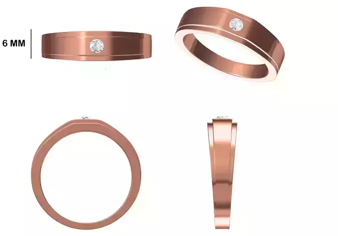 Mens Ring STL OBJ FBX JCD Details