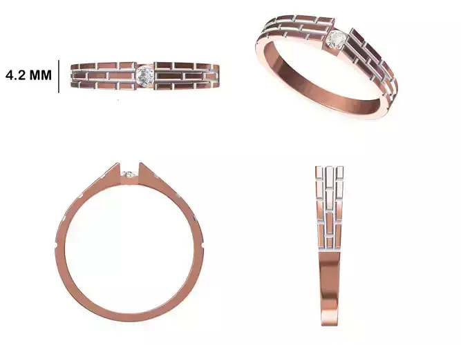 Mens Ring STL OBJ FBX JCD Details