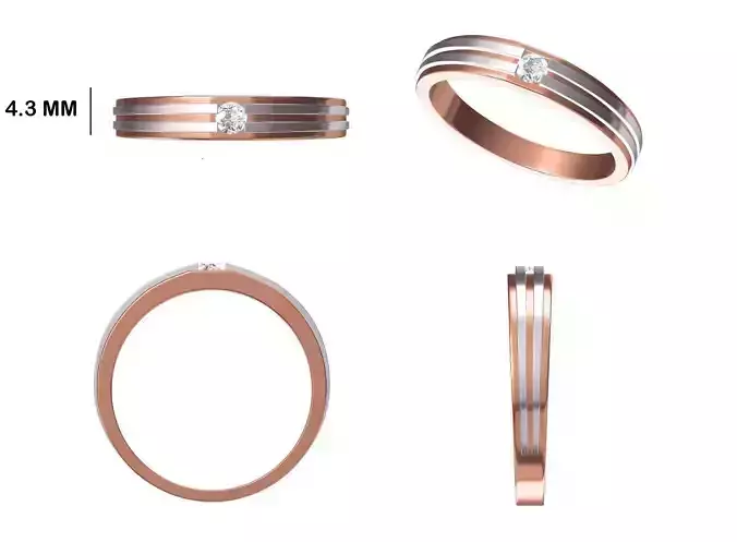 Mens Ring STL OBJ FBX JCD Details