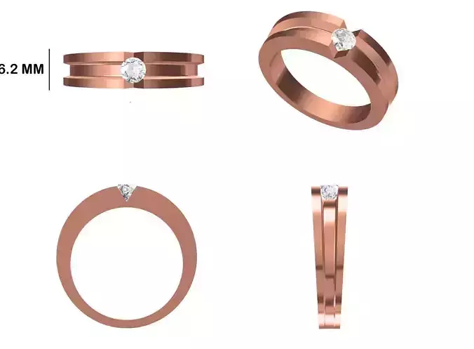 Mens Ring STL OBJ FBX JCD Details