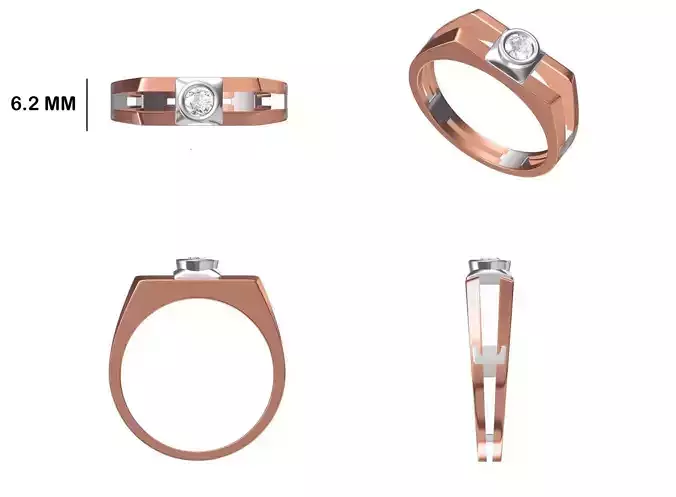 Mens Ring STL OBJ FBX JCD Details