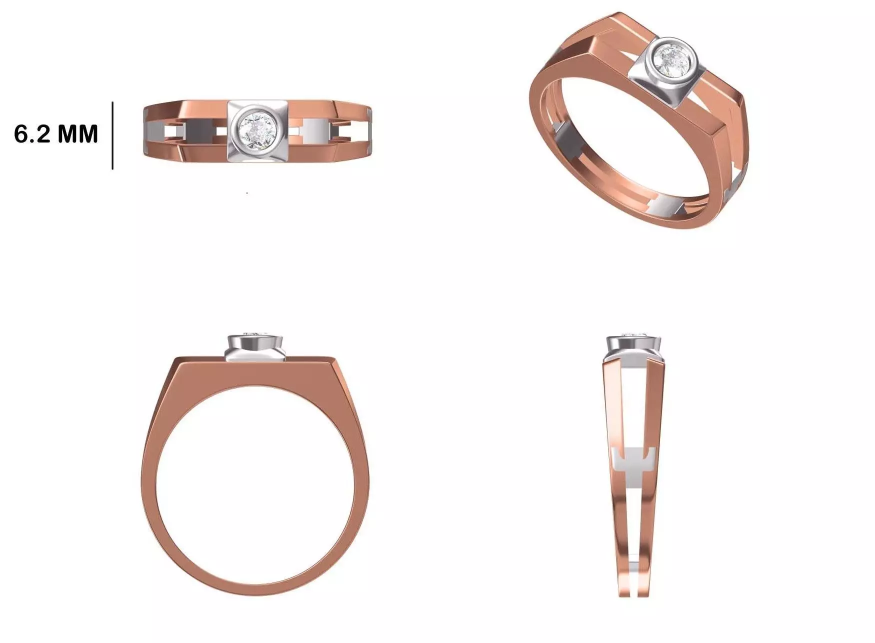 Mens Ring STL OBJ FBX JCD Details 3D print model_0