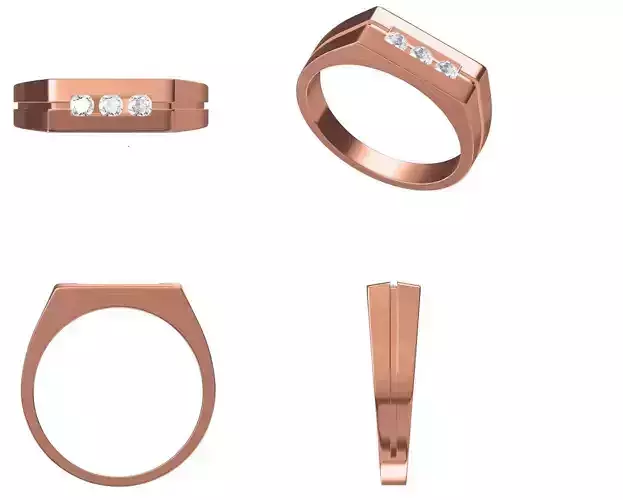 Mens Ring STL OBJ FBX JCD Details