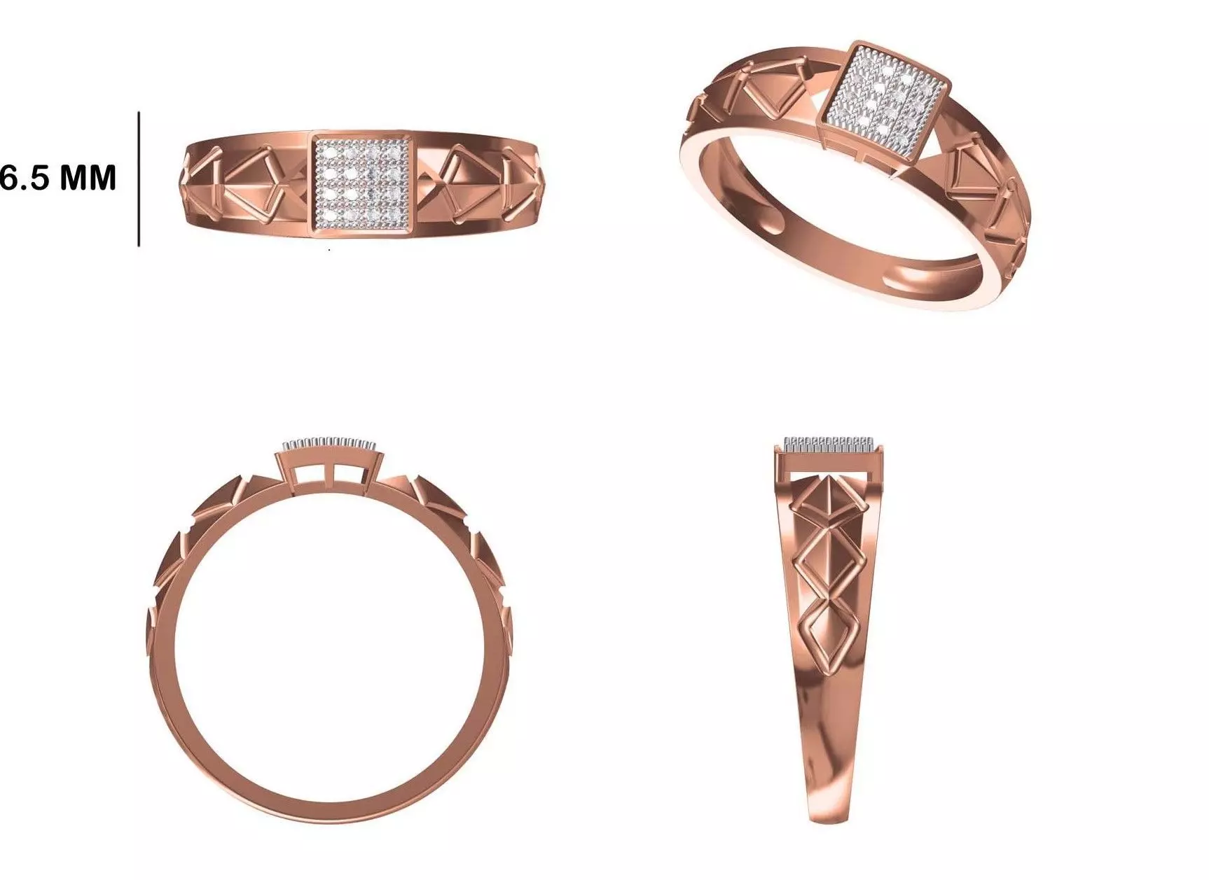 Mens Ring STL OBJ FBX JCD Details 3D print model_0