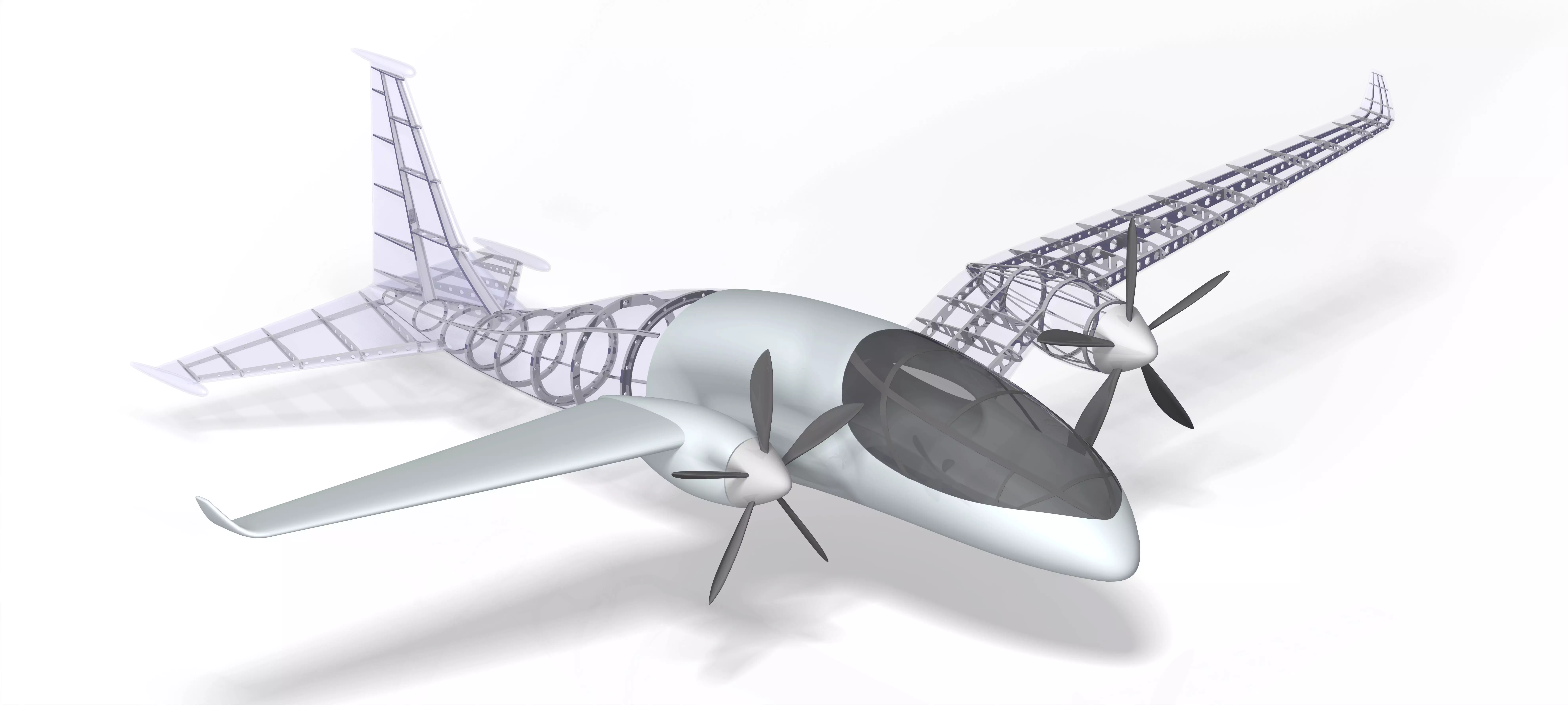 3D MODEL OF BAYRAKTAR AKINCI UCAV DRONE STRUCTURE 3D model