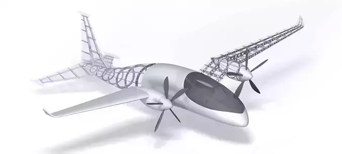 3D MODEL OF BAYRAKTAR AKINCI UCAV DRONE STRUCTURE 3D model