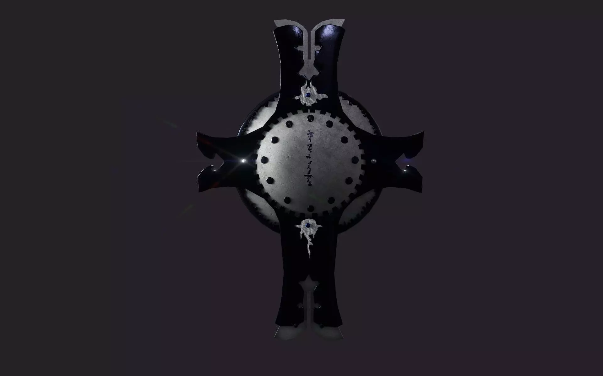 mash shield Low-poly 3D model_0