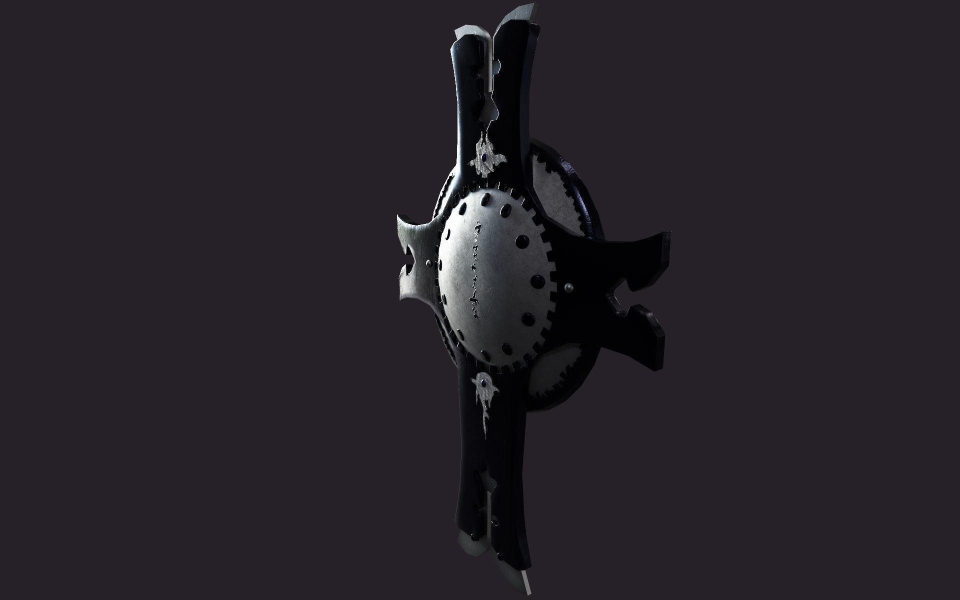 mash shield Low-poly 3D model_1