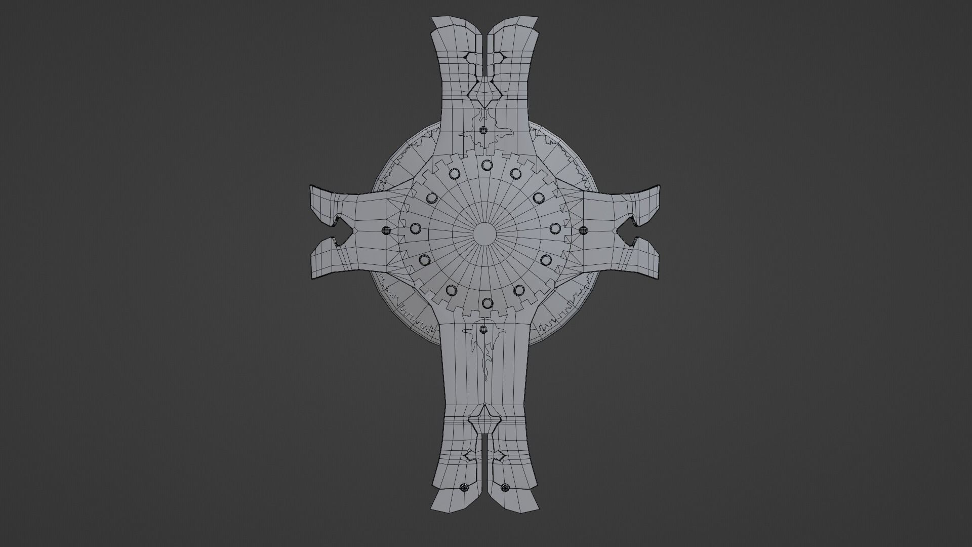 mash shield Low-poly 3D model_3