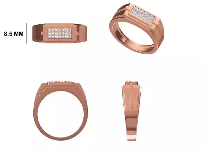 Mens Ring STL OBJ FBX JCD Details