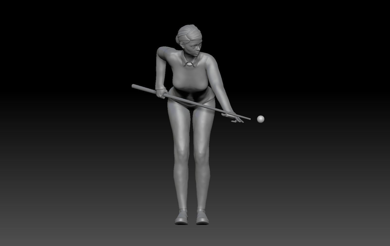 BILLIARDS GIRL 1 3D print model_1