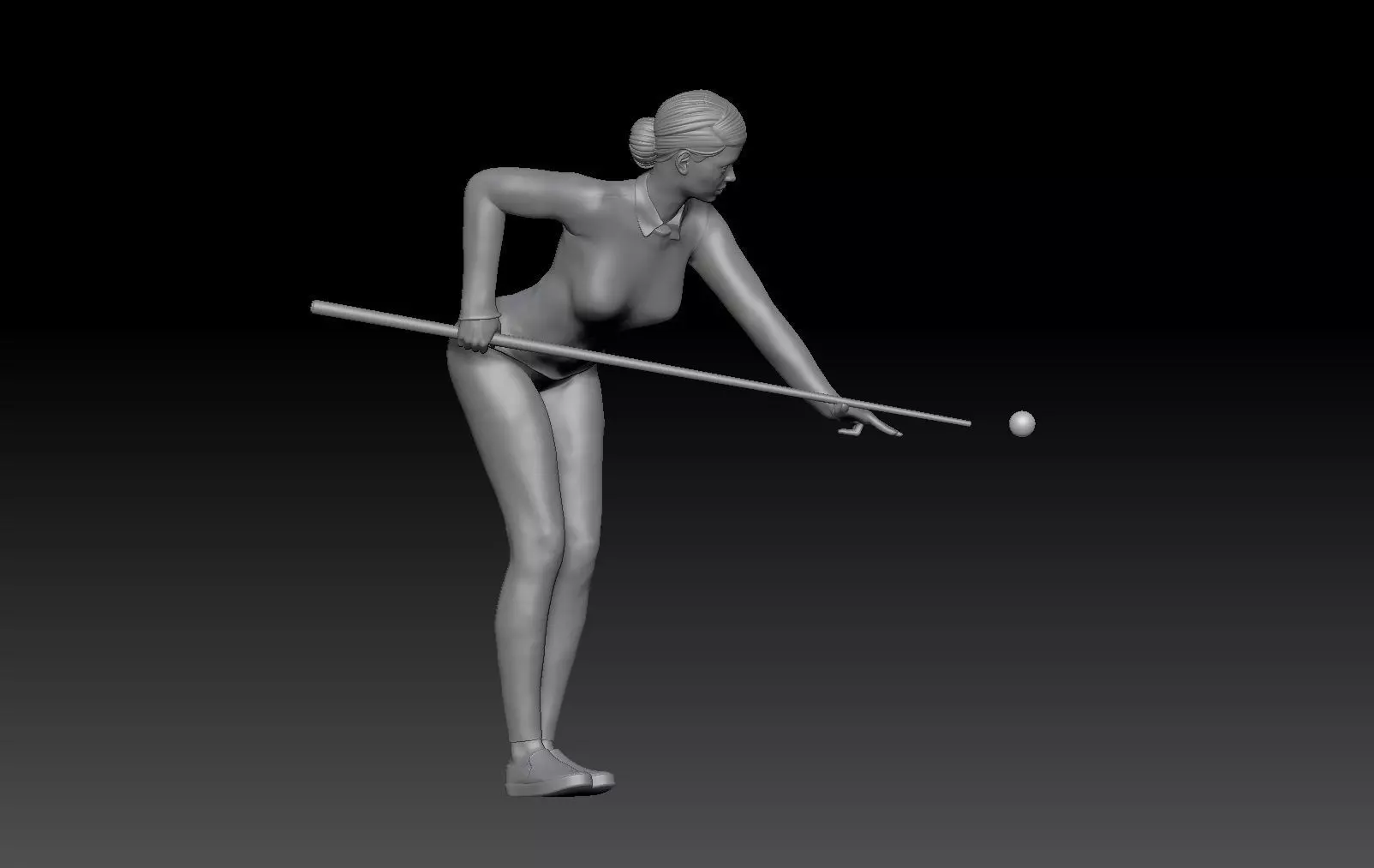 BILLIARDS GIRL 1 3D print model_0
